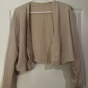 Tan cropped cardigan